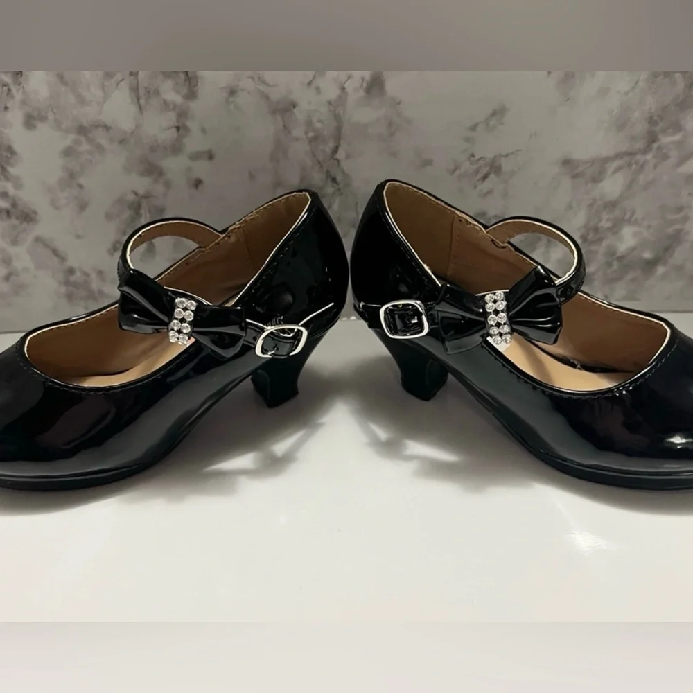 Forever Link Black Mary Jane Heels Girls Size 10